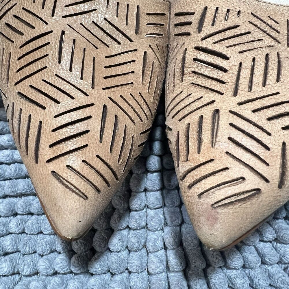 Jessica Simpson Charie D’Orsay Pumps 7.5M Laser Cut Tan / Neutral Heels - Picture 3 of 11